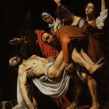 Le Christ mis au tombeau par Le Caravage vers 1602-1603 © Pinacotheque Musées du Vatican